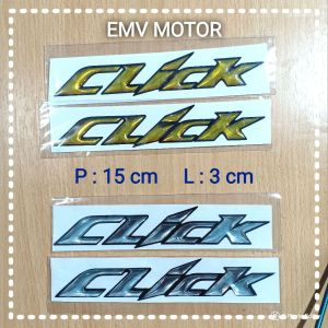 sepasang emblem timbul CLICK
