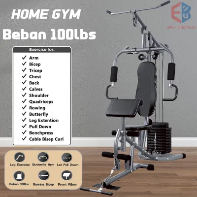 Home gym 1 Sisi Alat Fitness Home Gym 1sisi 70LBS Alat Olahraga Multigym Alat Fitnes Gym angkat Beban