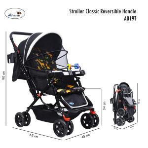 Original Labeille A019T Stroller Classic Reversible Handle Kereta Dorong Kidu Baby