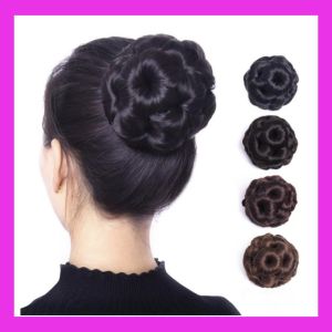 Tóc giả búi kẹp ngoặm xoăn trung niên - TÓC BÚI