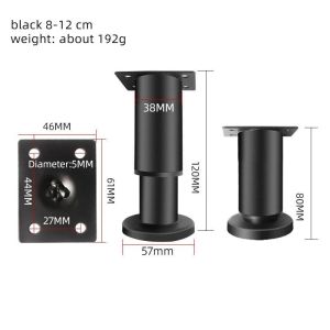 [SG In Stock]Metal Adjustable Table Leg 8-42CM Height Table Leg Sofa Leg Support Cabinet Foot Coffee Table Leg Bed Leg