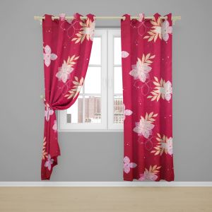 Gorden Jendela Pintu elegan uk L120cm X T225cm Smokring Katun Free Tali&hook gordeng hordeng kordeng