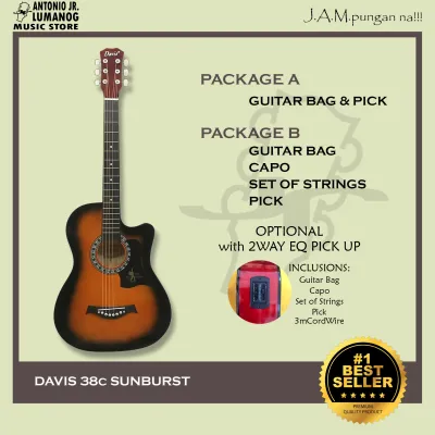 Davis JG38c Acoustic Guitar Beginners Guitar