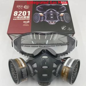 8201 Spray Painting Gas Mask Respirator Suit Double Carbon Filter Spray Chemical Pesticide Anti Fog Glasses Mask2026