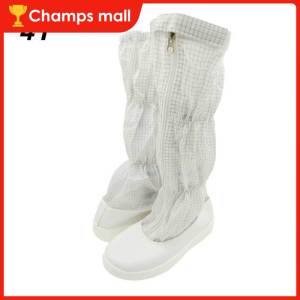 1pair White ESD Shoes Work Boots Anti-static Safety Shoes Long Booties For Men Women
