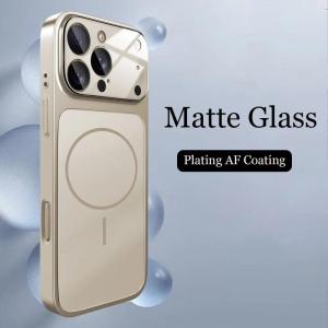 Original Glass Nano Matte AG For Magsafe Case For iPhone 17 Pro Max Air 16 15 14 13 Change To 17 Wireless Armor Cover