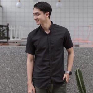 kemeja pria lengan pendek kemeja polos casual premium kemeja cowok MLXLXXL