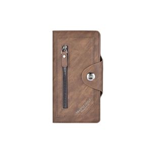 New Mens Retro Fashion Large Capacity Expandable Multi-Card Slot PU Leather Zipper Long Wallet