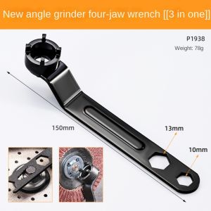 GORGE Thickened Angle Grinder Four-claw Wrench Adjustment 6-in-1 Adjustment Tools Dual-purpose Hand Tool Machine Accessories