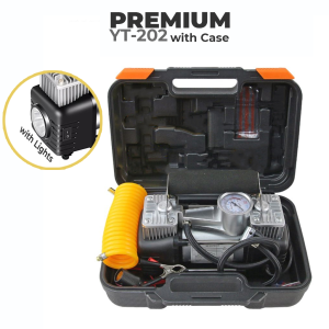 HEAVY DUTY Double Cylinder Portable Car Tyre Inflator Air Pump 12V Air Compressor Pam Angin Tayar Bola