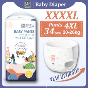 Endebao Diapers Pants XXXXL Size 4XL 34pcs Suit 20 to 26kg Disposable extra large Diapers Fruit Series Bady Diaper