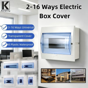 Keranixy 2-16 Ways Waterproof Plastic Electrical Box Transparent Cover Breaker Enclosure For Home Use
