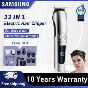 【11 IN 1】Samsung Original Hair Clipper for Men Multi-Function Electric Razor USB Rechargeable Nose Hair Trimmer Waterproof Beard Shaver Sideburns Trimmer