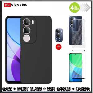Paket 4in1 Case Vivo Y19s 4G Y02 NEW Casing Premium SoftCase Slim Exellent Cover Free Tempered Glass Full Layar Gan Camera Plus Garskin Murah Pengiriman Cepat Bisa ( COD ) Promo Di AlvaCaseAcc