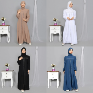 Zaskya Dress Kids Baju Gamis Anak Perempuan Usia 5Th Sampai 13Th Pakaian Muslim Wanita Mix Swaroski