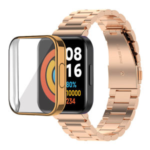 Redmi Watch 4 Screen Protector TPU Case For Xiaomi Redmi Watch 3 active/Redmi Watch 3 lite/Redmi Watch3 /Redmi Watch 2 Lite Strap Metal Stainless Steel Bracelet Watchband