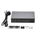 Hamrol POE Switch 48V with 8 100Mbps Ports IEEE 802.3 af/at ethernet Switch Suitable for IP Camera/POE Camera Security System Power Over Ethernet Max 250M. 