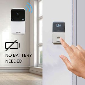 🔋 No Battery Needed Wireless Doorbell – HOYO Kinetic Powered 🛎️ | Plug & Play ⚡ | IP44 Waterproof 💧 | 100M Range 📶
