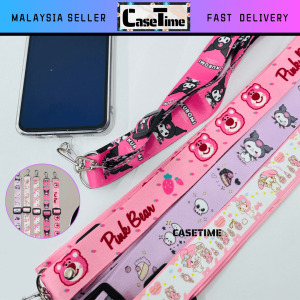 Cute Cartoon kuromi lotso kitty melody phone bangle chain sling strap accessories cutie hanging holder lanyard 手机链子