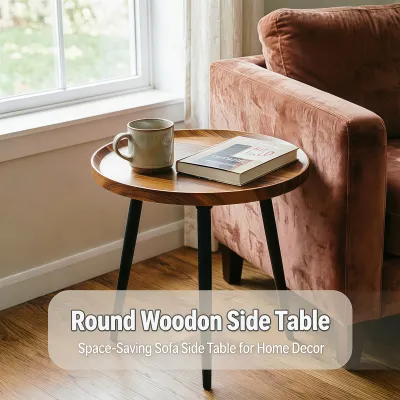 Living Room Side Table Living Room Coffee Table Scandinavian Solid Wood Round Table Nightstand Corner Sofa Table Coffee Table