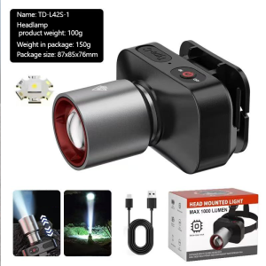 XXSC Headlamp Flashlight Head Lamp Rechargeable WaterProof Head Flashlight Multifunctional Xpe Cob Torch Motion Headlamps for Camping Running Hiking Outdoors