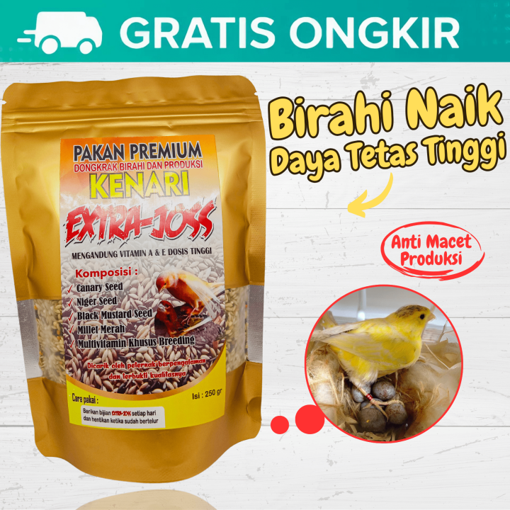 EXTRA JOSS Pakan Makanan Khusus ternak breeding burung kenari cepat birahi dan bertelur