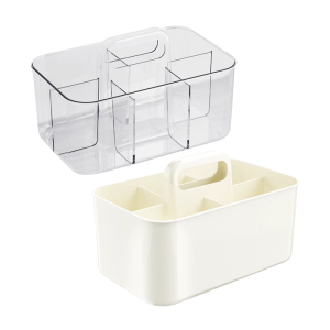 Clear PET Desktop Planner With Pulls For Snackies Makeup Office Materials Permanent Thin Storage Solution