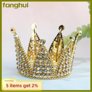fanghui Crown Cake Topper Tiara Kids Hair Ornament Birthday Party Supplies