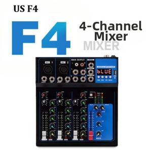NAMSHEVA US/EU Style F4/F7 Channels Audio Mixer with equalizer Professional EQ/recording function MG USB interface BT DJ 48V Sound Mixing Console for Computer MP3 microphone Recording