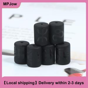 【Local shipping】 12 Zodiac Beads Charms Matte Black Onyx Constellation Beads Cylinder Pendant