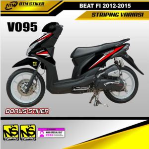 Stiker Striping Variasi Beat FI Tahun 2013-2015