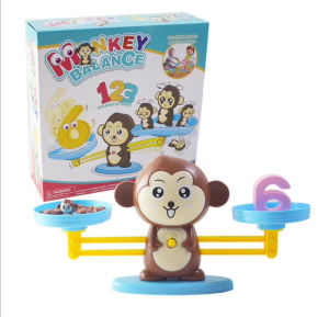 Ready Stock Toy Kids Math Game Board Monkey Puppy Balancing Scale Number Balance Games Baby Learning Toy Animal