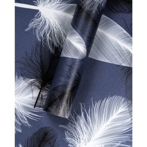 Wallpaper Dinding Motif Bulu Merak Panjang 8Meter X 45Cm