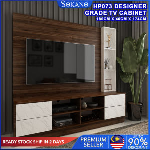 SOKANO HP073 TV Cabinet (6 Feets) Designer Grade TV Cabinet TV Console TV Shelf with Side Storage Display Space Furniture Living Room Perabot Ruang Tamu TV Kabinet