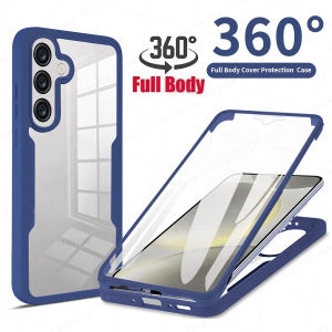 [ 360° Double Side ] Full Protection Phone Case for Samsung Galaxy A17 A07 A56 5G A36 A26 A16 LTE A06 4G A55 A35 A25 A15 A05 A05s Front + Back Screen Protector Cover Casing
