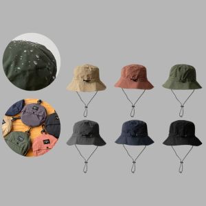 MAXI กันน้ำกันน้ำได้ หมวกถังพับได้ ป้องกันรังสียูวี แบบพกพาได้ หมวกกันแดดกลางแจ้ง มินิมินิ แห้งเร็วมาก หมวกสำหรับตกปลา สำหรับผู้ชาย