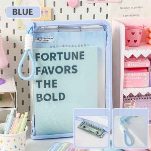 SKISOPGO [NEW] L-Type Book Storage Bag Transparent Waterproof A4 File Bag Folders Stationery Office Organizer