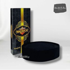 Songkok Hitam Wadimor | Peci Hitam Manis Tinggi 6 7 8 9 10 | Kopiah Ceper Wadimor Hitam