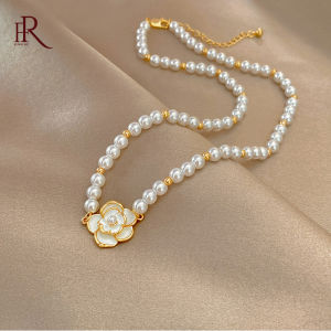 Frascati Elegant New Design Pearl Camellia  Necklace High Sense Fashionable Necklaces For Women Jewelry