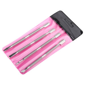 DECINIEE 3/4pcs Stainless Steel Double Head Cuticle Pusher Set Dead Skin Push Remover Manicure Tools Nail Art Cleaner Trimmer Pedicure