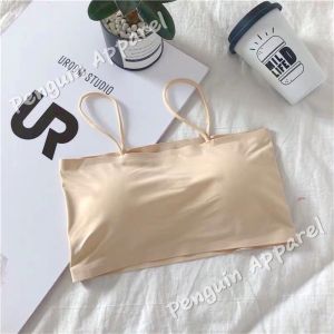 (พร้อมส่ง) PenguinProof FTB-811 เกาะอกสายเดี่ยว เสื้อสายเดี่ยว Crop ไร้ขอบ ผ้าลื่น ใส่แล้วเย็น ฟองน้ำถอดออกได้