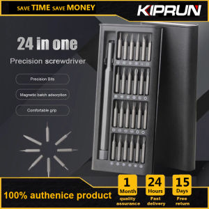 KIPRUN Screwdriver 24 in 1 Precision Screwdriver Set Portable Light Weight Screwdriver Kits Magnetic Screw Driver Bits Hex Bit Handle Mobile Phone Repair Screwdrive Kit Tools