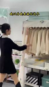 Folding wardrobe Easy to install 30mm easy to move Heavy Duty Upgraded Model Foldable Metal Wardrobe Easy to Install Multiple折叠衣柜Almari pakaian lipat