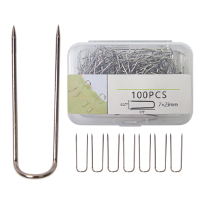 100/200Pcs Sewing Fork Pins Multipurpose Straight Pin for Quilting Display Needlecraft Pin Double Blocking Pin