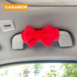 【CANAMEK】 Bow Cute Car Roof Handle Cover Anti Scratch Durable Protective Sleeve for Car Interior Handles for Women Daily Accessory