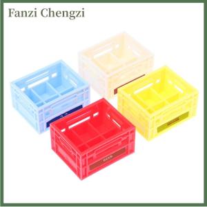 Fanzi 1:12 Dollhouse Miniature Basket Drink Storage Basket Beer Cofee Basket Model Kitchen Decor Toy Doll House Accessories
