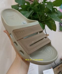 CROCS - Dép Quai Ngang Yukon Mesa 2 Slide nhựa đúc nguyên khối phối da mẫu mới 2023 - Pb109