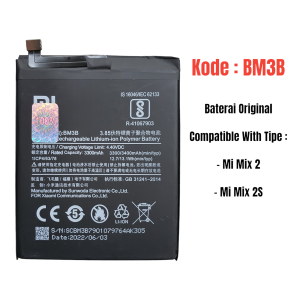 Baterai For Xiaomi Mi Mix 2 / Mi Mix 2S BM3B Original Batre Battery