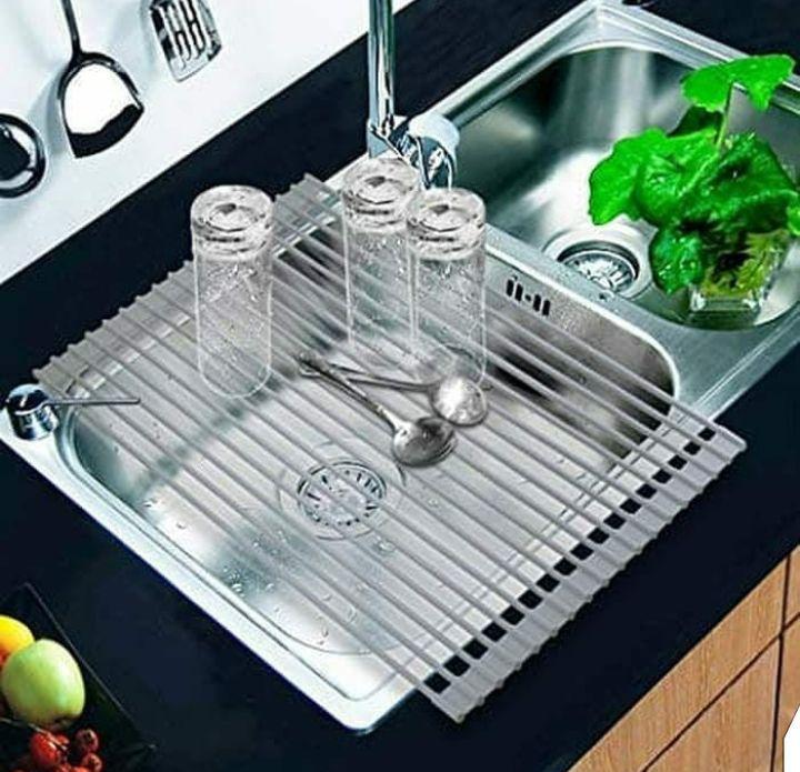 Rak Pengering Kitchen Sink Rack Folding Dish Drying Rack