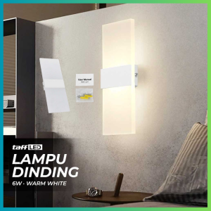 TERLARIS PENGIRIMAN CEPAT COD TaffLED Lampu Dinding Hias Rumah LED Corridor Light 6W Warm White/LAMPU dinding tempel tembok outdoor minimalis aestetik teras tenaga surya/lampu dinding kamar tidur tempel mewah/ lampu led dinding modern pager halaman